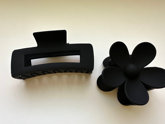 2 pcs Solid Color Hair Clip