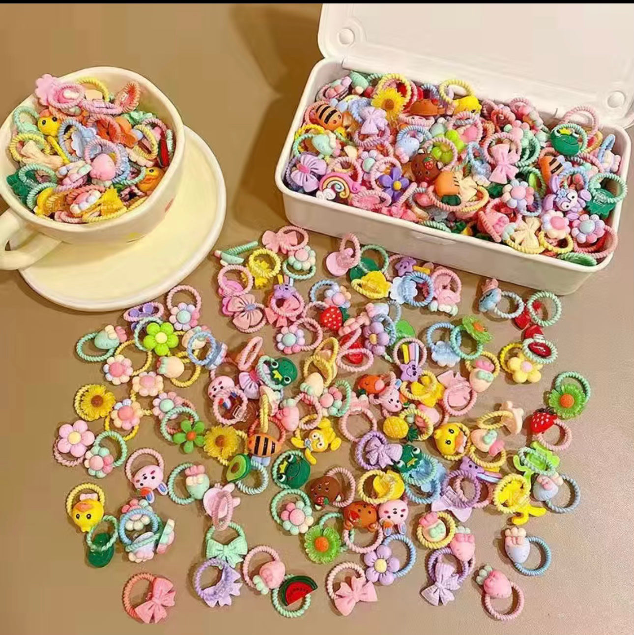 80 Pcs Girl Hair Ties