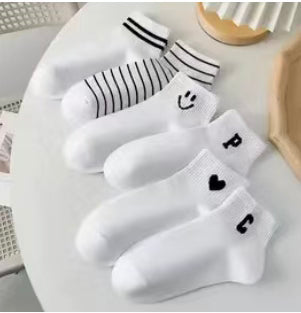 5 Pairs Women's Boat Ankle Socks