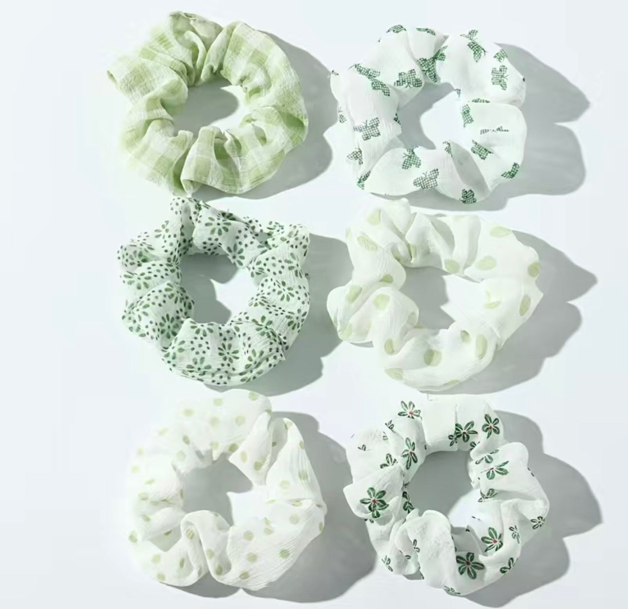 6 PCS Hair Tie Scrunchies